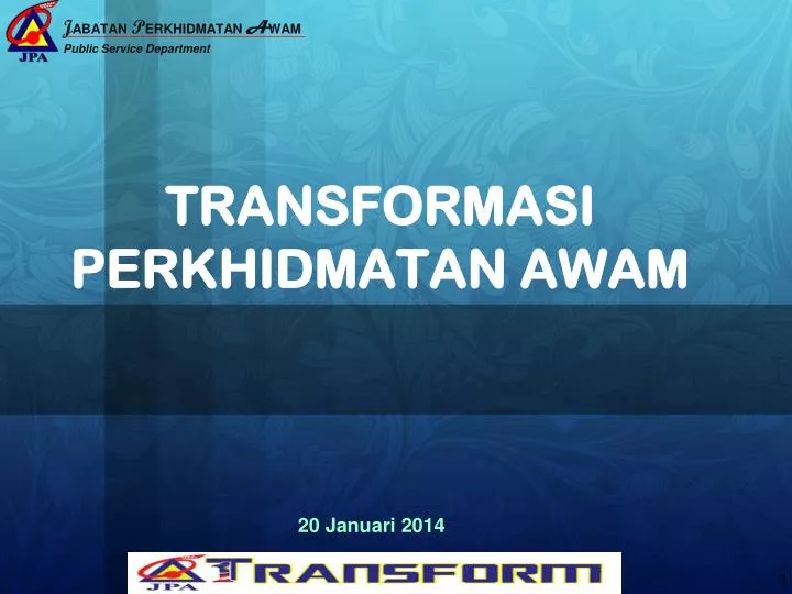 PPT  transformasI PERKHIDMATAN AWAM PowerPoint Presentation, free