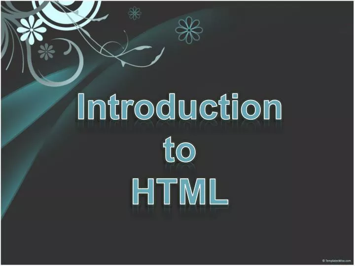 html tutorial presentation ppt