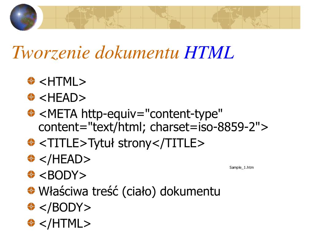 PPT - Wykłady z języka HTML PowerPoint Presentation, free download - ID ...