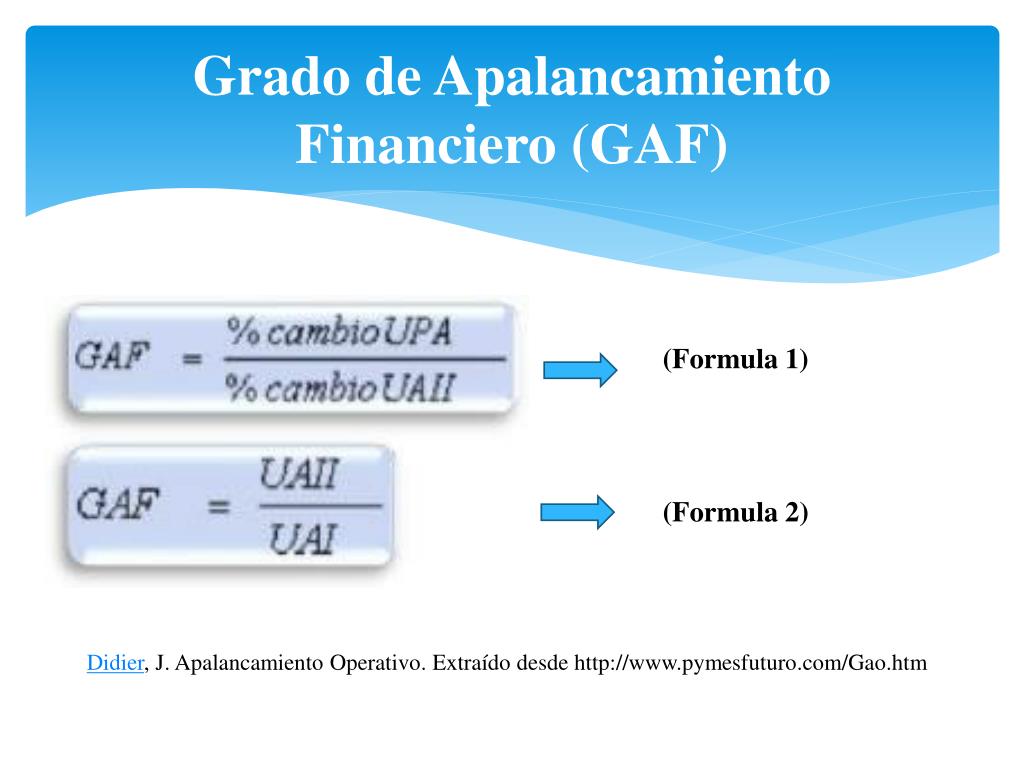 PPT - GRADOS DE APALANCAMIENTO ADMINISTRATIVO Y FINANCIERO PowerPoint  Presentation - ID:5528480