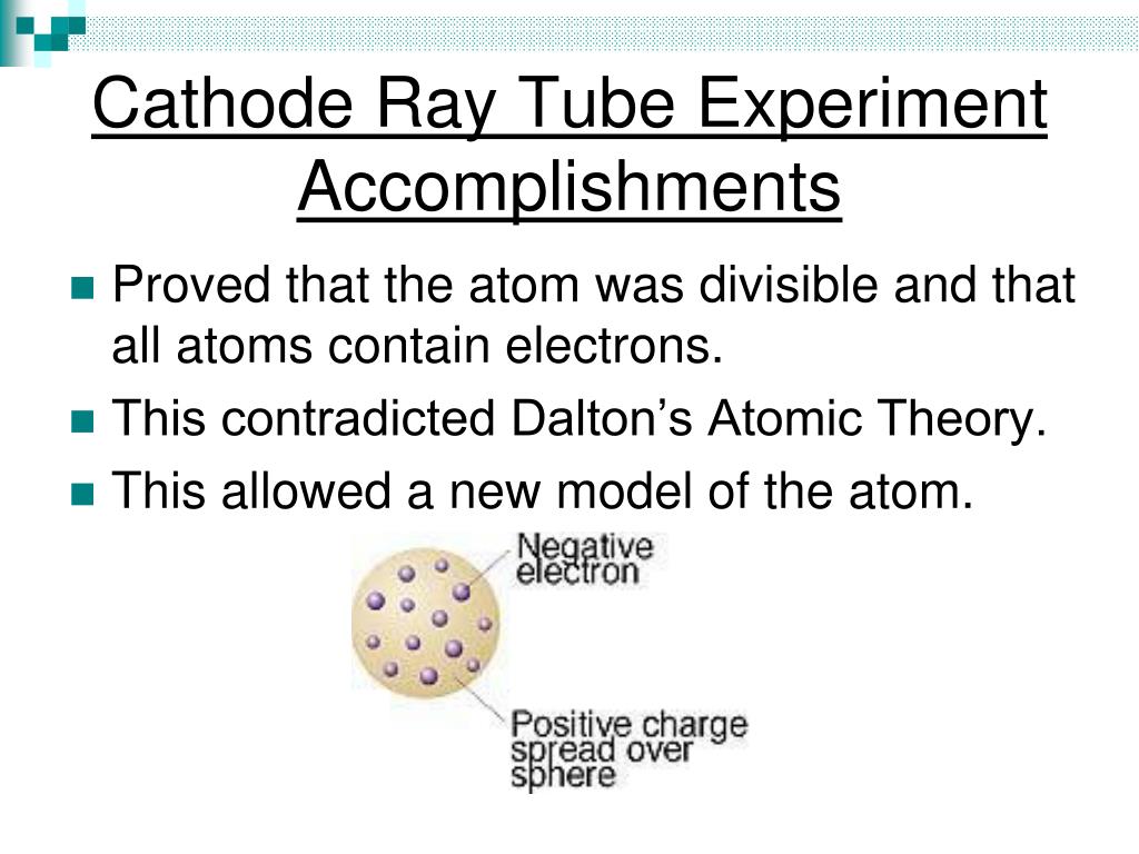 thomsons cathode ray experiment summarized