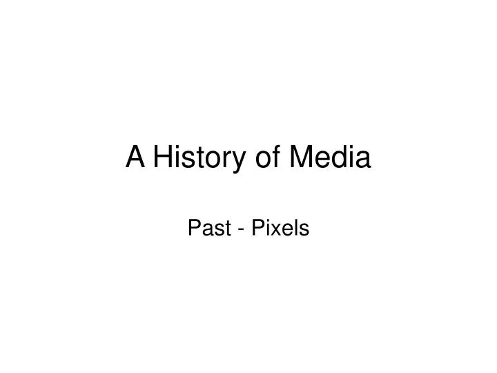 a history of media n.
