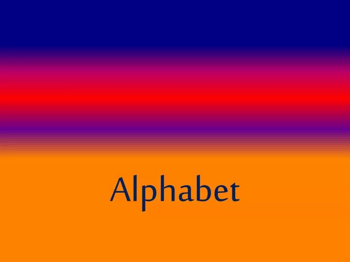 alphabet n.