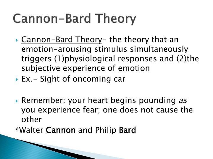 what is cannon bard theory