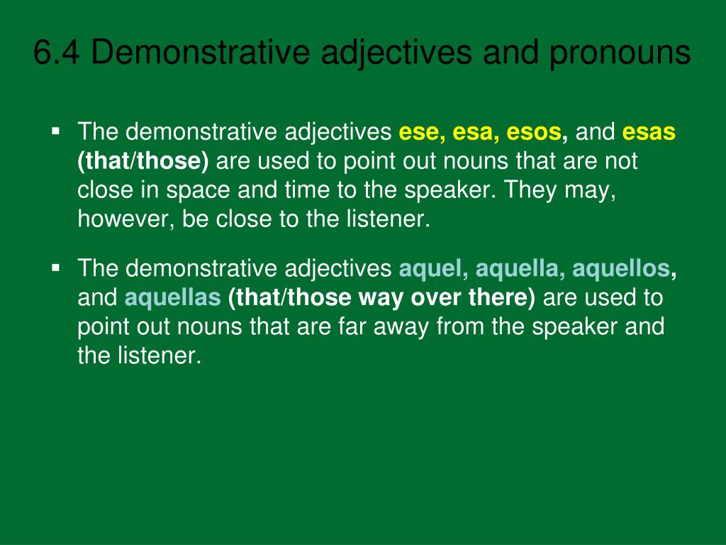 demonstrative adjectives powerpoint presentation