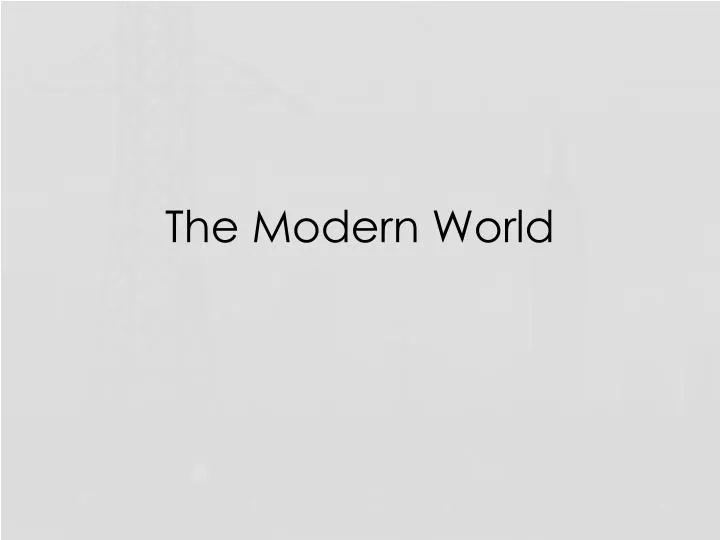 the modern world n.