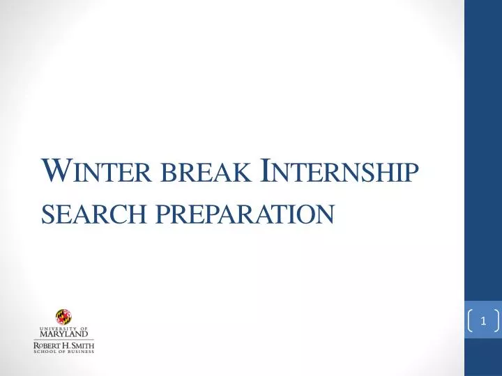 PPT Winter break Internship search preparation PowerPoint