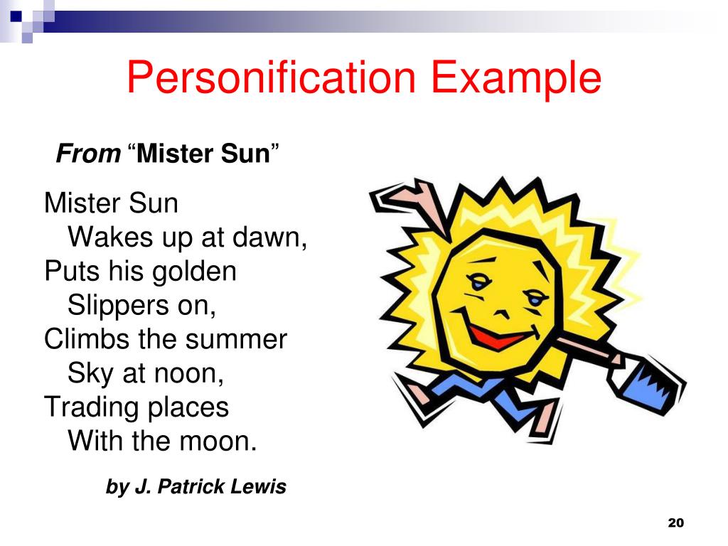 PPT What Is Poetry PowerPoint Presentation Free Download ID 5532412   Personification Example L 