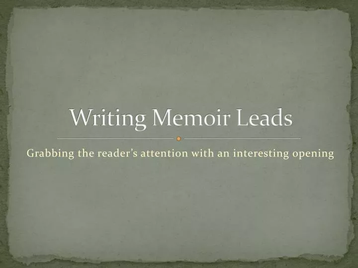 steps to writing a memoir steps to writing a memoir