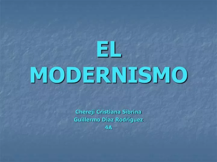el modernismo n.