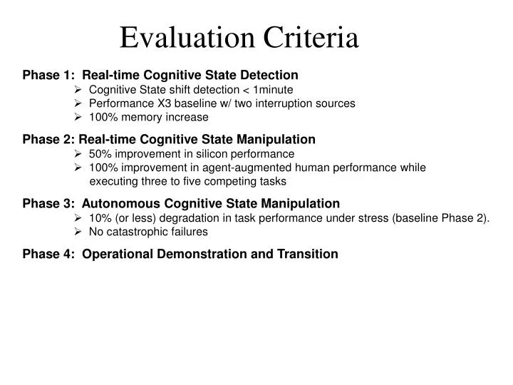 PPT - Evaluation Criteria PowerPoint Presentation, free download - ID