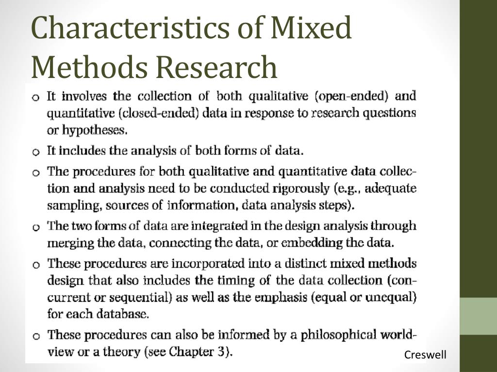 mixed methods research study definition