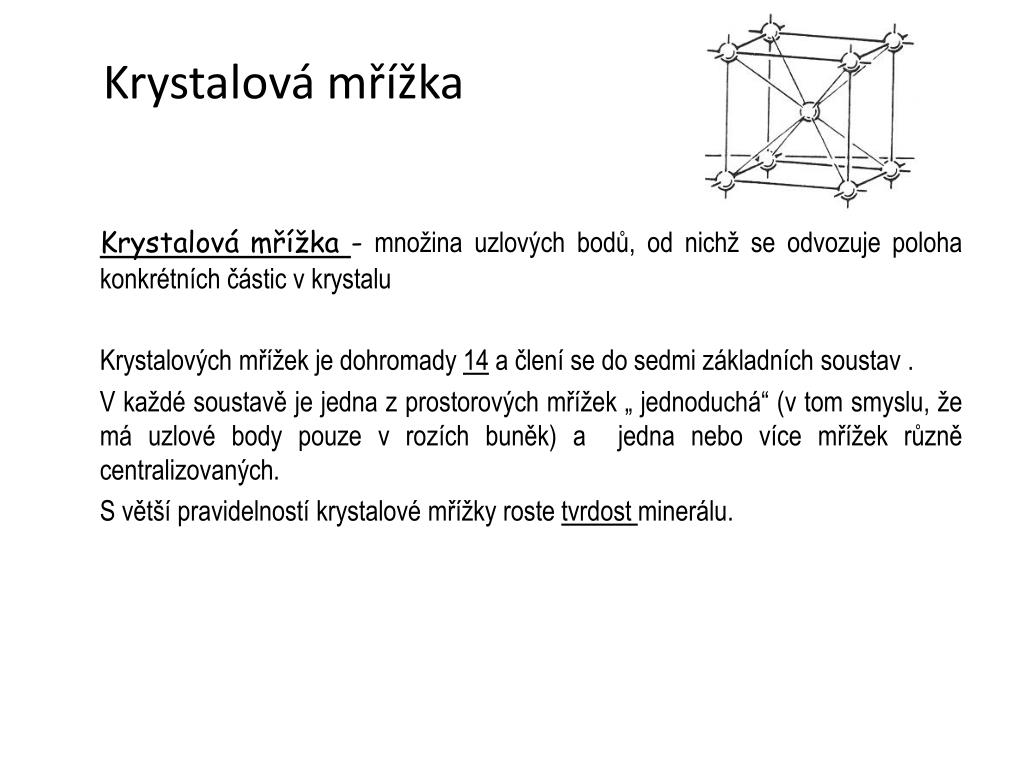 PPT - Krystalové mřížky PowerPoint Presentation, free download - ID:5534151