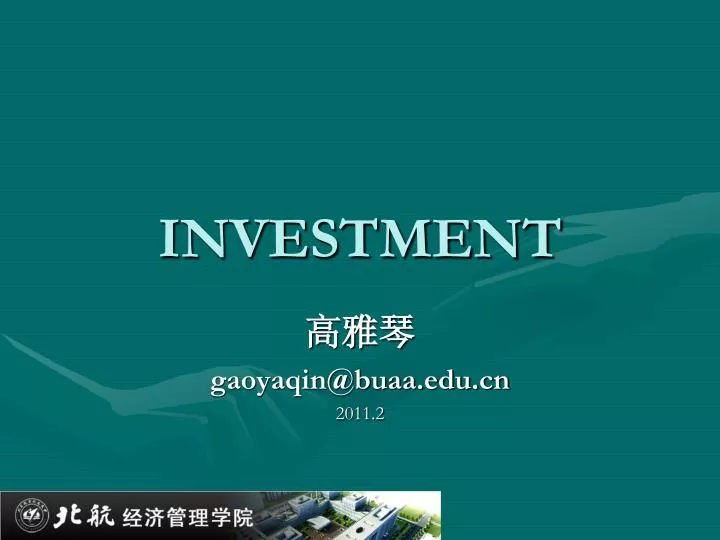 investment n.