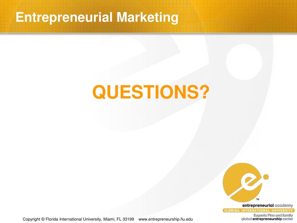 marketing presentation questions