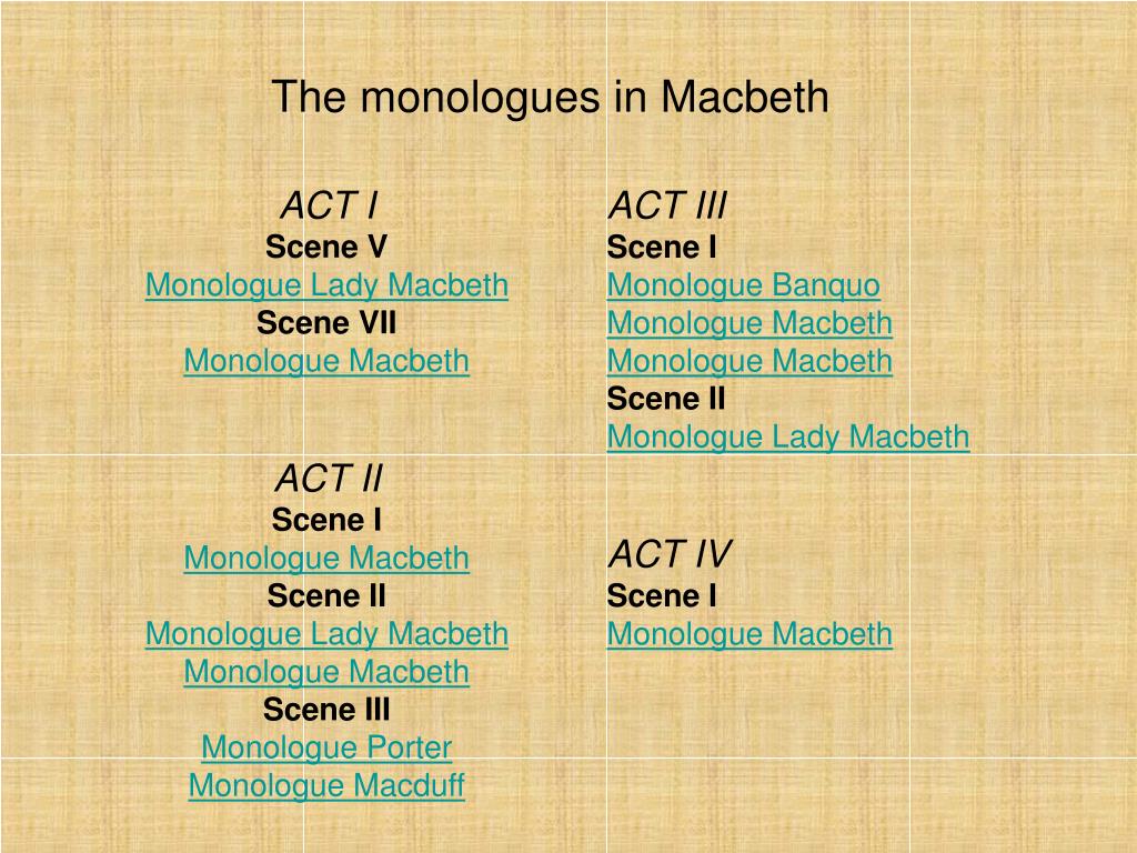 lady macbeth monologue