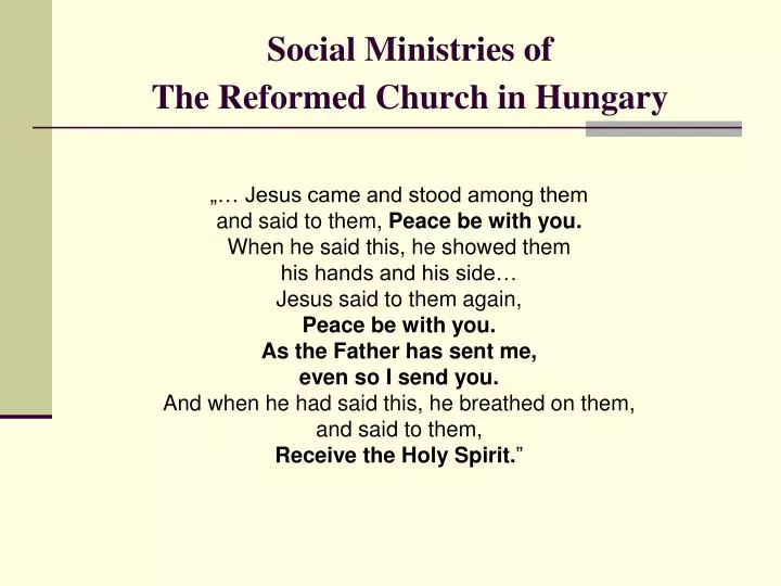 social ministries of the reformed church in hungary n.