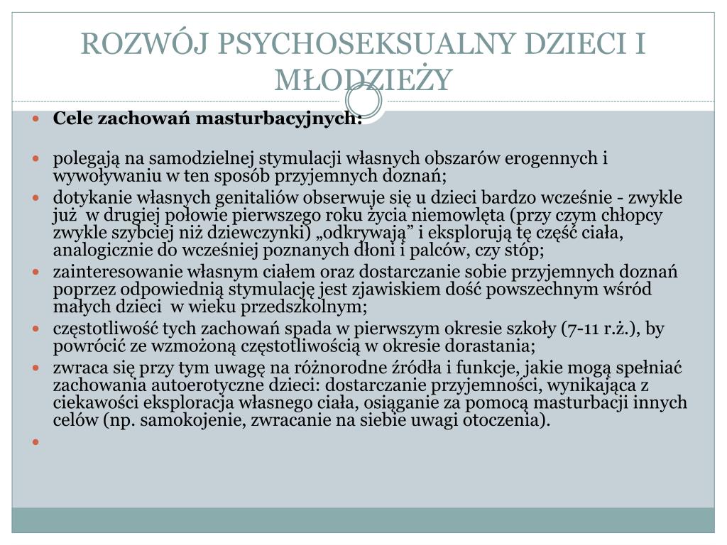 Rozwój Psychoseksualny Człowieka Film Edukacyjny PPT - ROZWÓJ PSYCHOSEKSUALNY DZIECI I MŁODZIEŻY PowerPoint Presentation