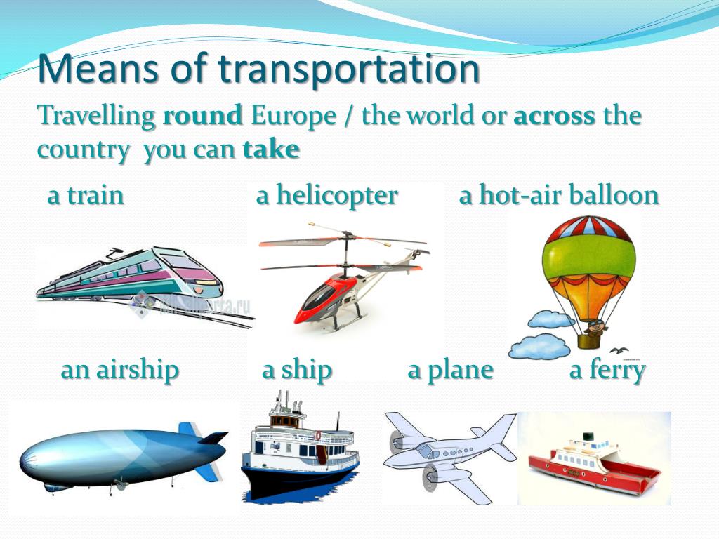 types of transport presentation