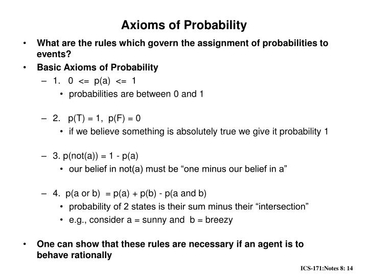 PPT - Notes 8: Uncertainty, Probability and Optimal Decision-Making ...