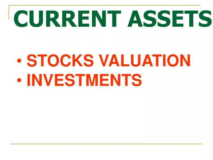 current assets n.
