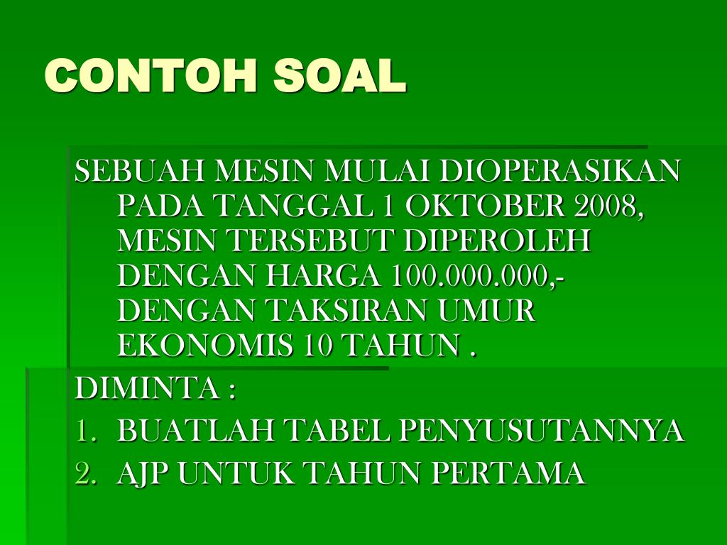 57 Contoh Soal Aktiva Tetap Metode Persentase Tetap Dari Nilai Buku