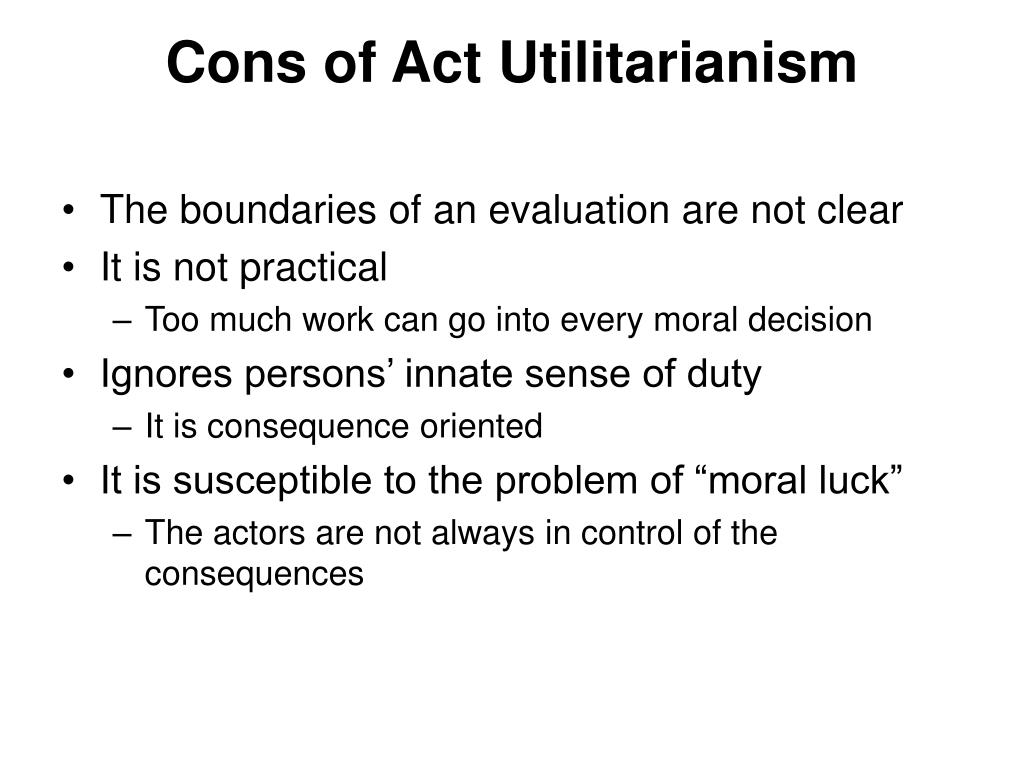 cons of utilitarianism cons of utilitarianism