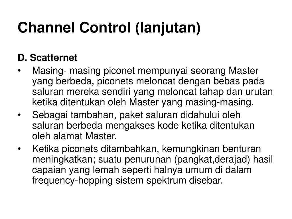 Channel Control. Canal Control.