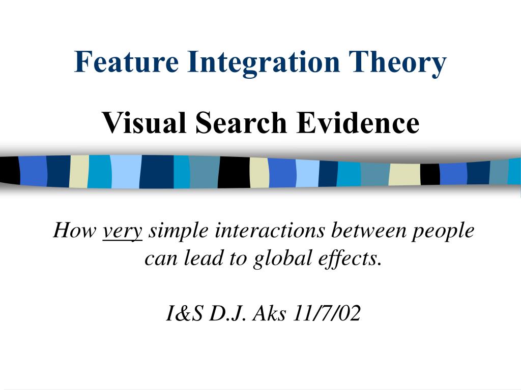 Ppt feature integration theory visual search evidence powerpoint