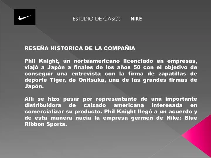 - ESTUDIO DE CASO: NIKE PowerPoint Presentation, download - ID:5541475