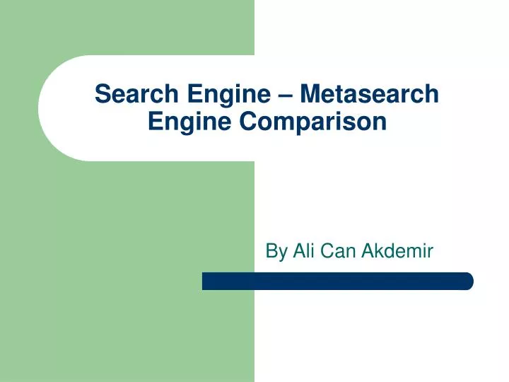 search engine metasearch engine comparison n.