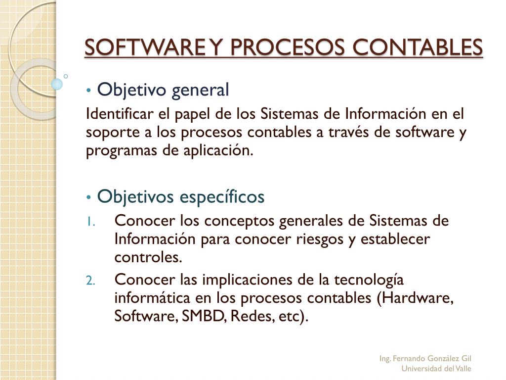 PPT - SOFTWARE Y PROCESOS CONTABLES PowerPoint Presentation, free download  - ID:5542092