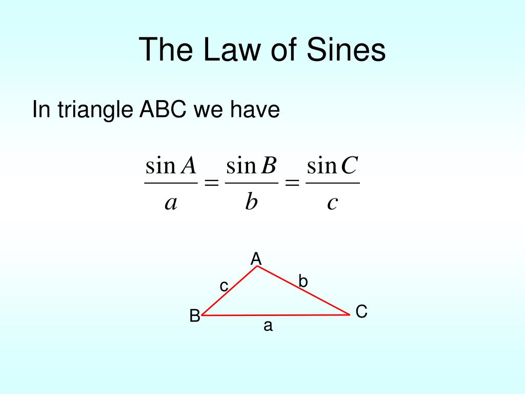 homework 6 law of sines