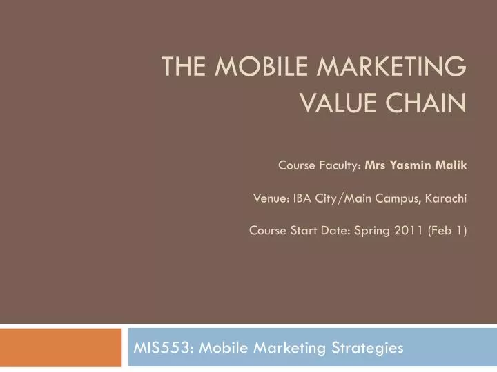 mis553 mobile marketing strategies n.