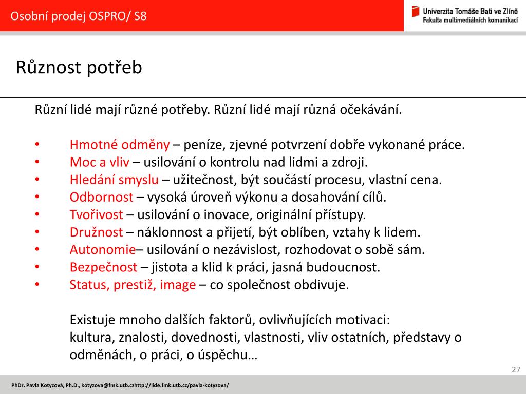 PPT - Osobní prodej OSPRO/ S8 PowerPoint Presentation, free download -  ID:5544605