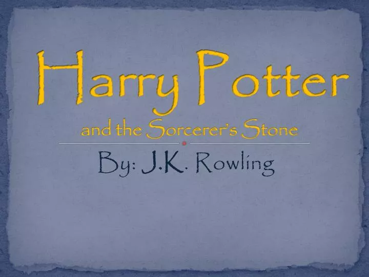 PPT Harry Potter and the Sorcerer’s Stone PowerPoint