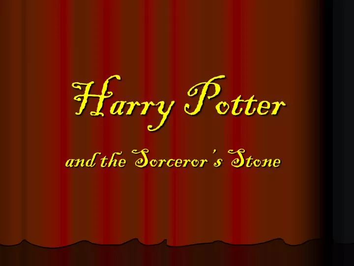 PPT Harry Potter PowerPoint Presentation, free download ID5545925