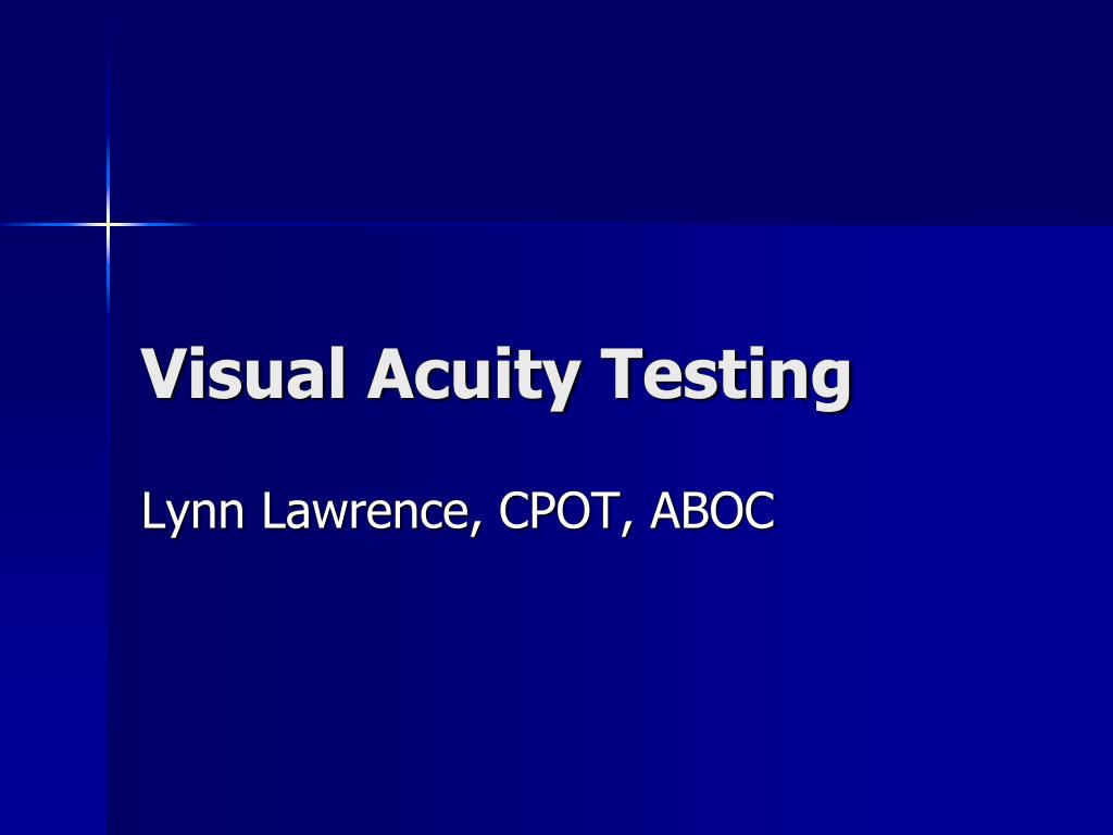 Dynamic Visual Acuity Test Eye Chart