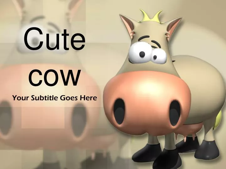 PPT - Cute cow PowerPoint Presentation, free download - ID:5547005