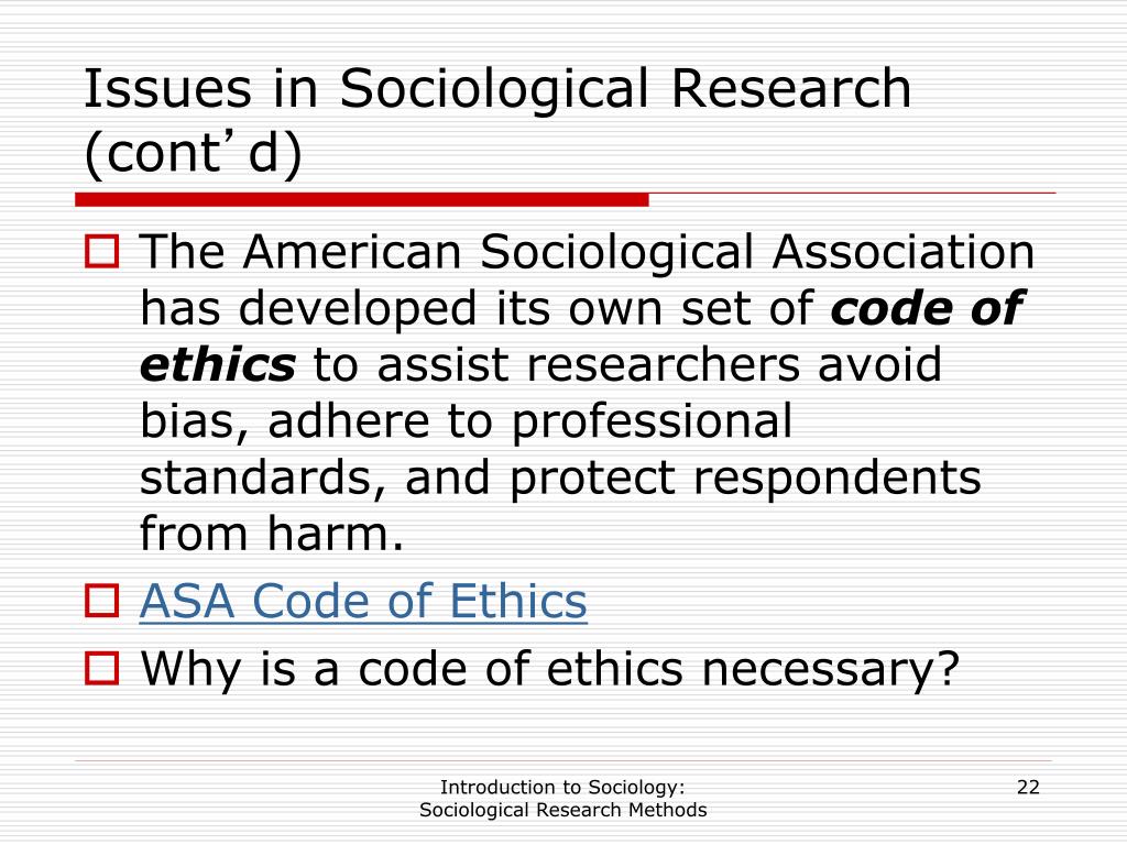 Sociology research problems