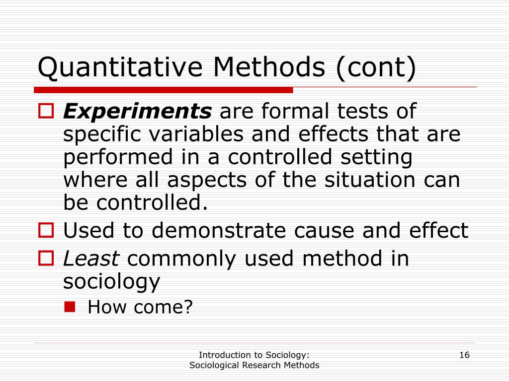 examples of quantitative research methods in sociology