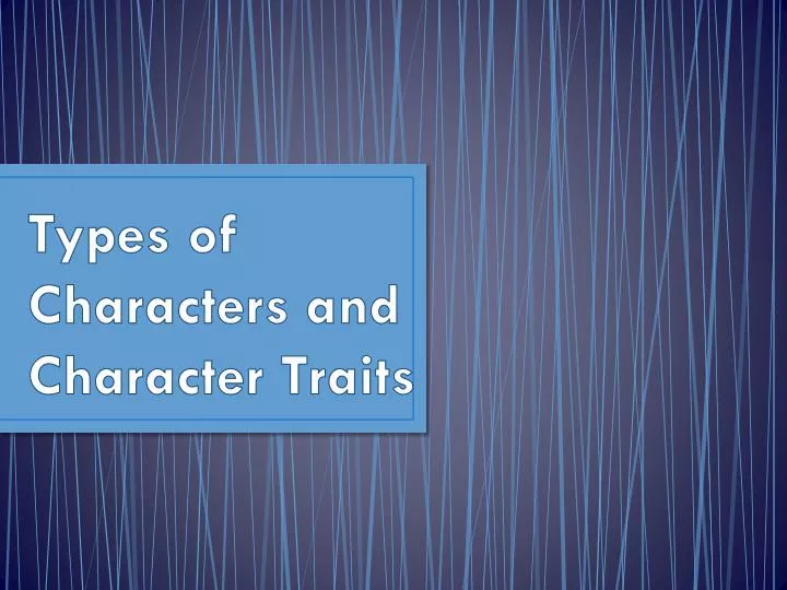 types of character traits