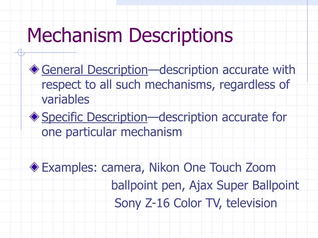 mechanism description essay example