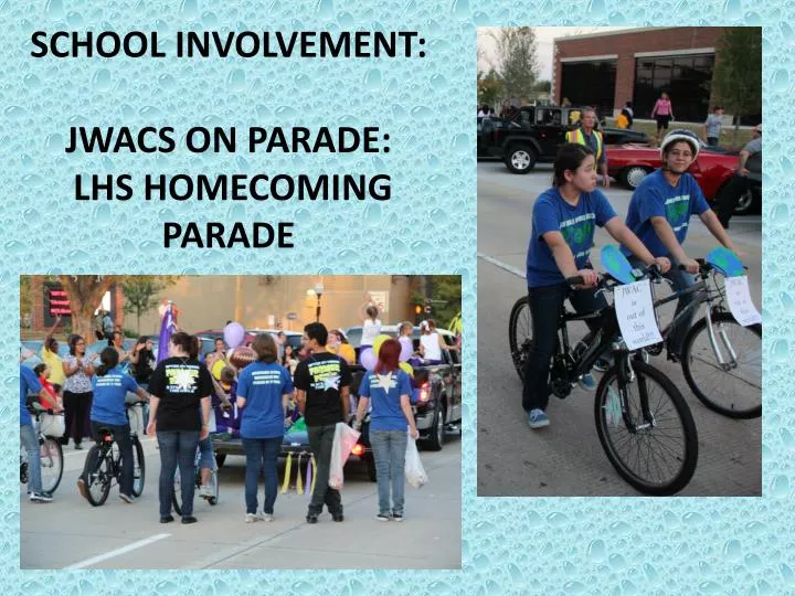 school involvement jwacs on parade lhs homecoming parade n.