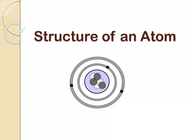 structure of an atom n.