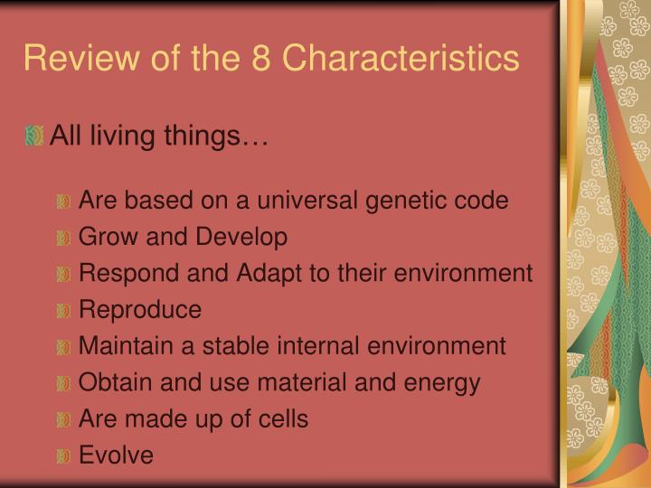 PPT - The 8 Characteristics of Life PowerPoint Presentation - ID:5551885