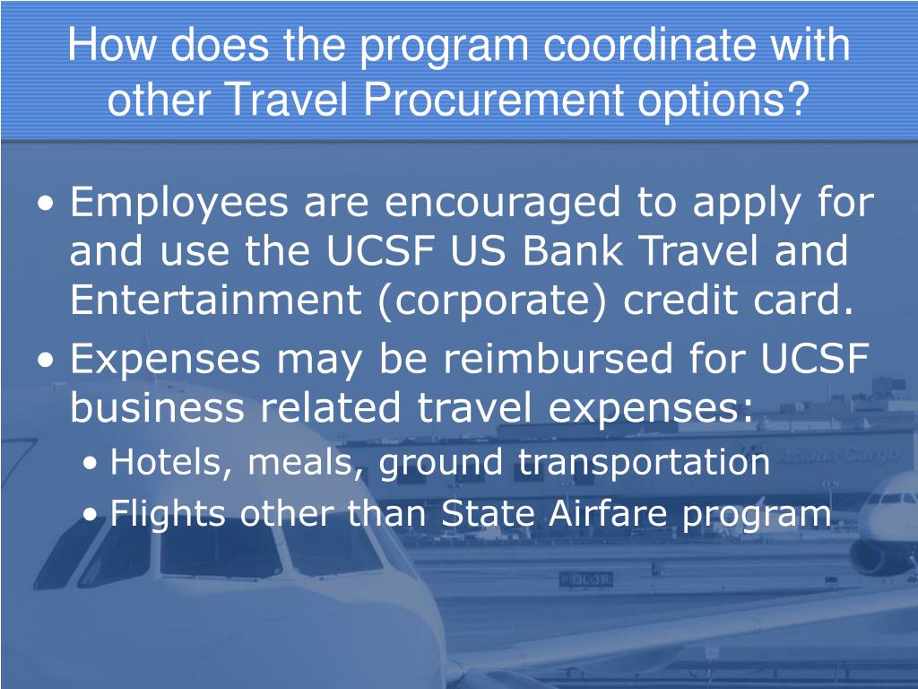 ucsf corporate travel card