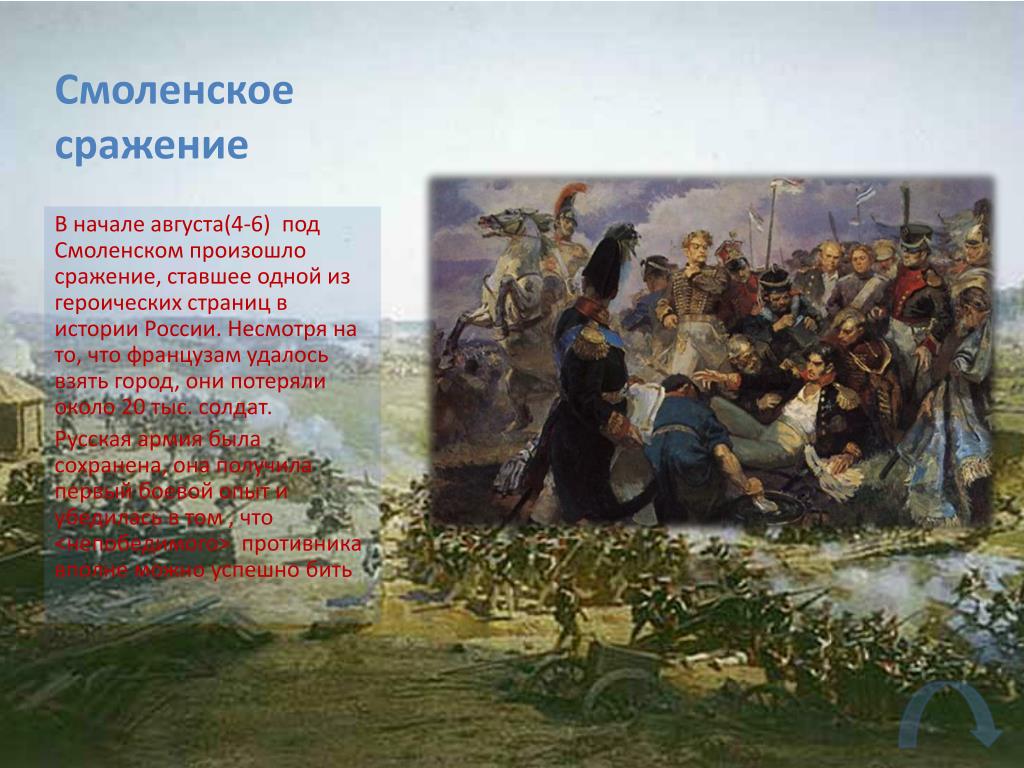 План смоленского сражения. Отечественная война 1812 года Смоленская битва. 1812 - Началось Смоленское сражение Отечественной войны.. Отечественная война 1812 битва под Смоленском. Смоленское сражение 1812 презентация.