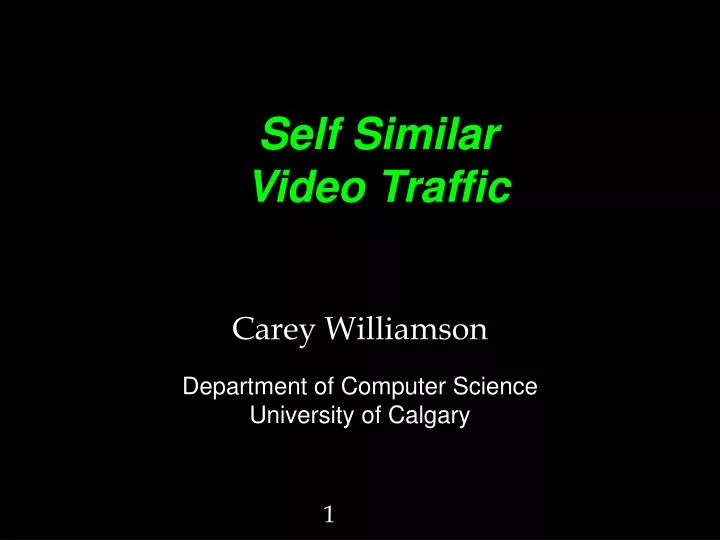 self similar video traffic n.
