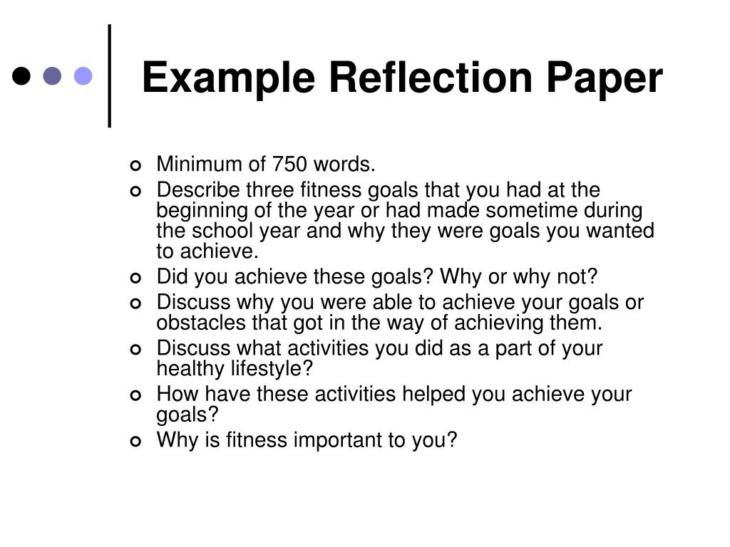 movie reflection paper example